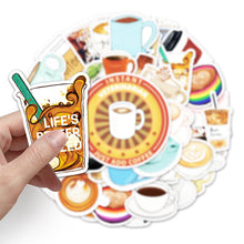 Load image into Gallery viewer, about:5.5-8.5cm 49pcs coffee waterproof stickers
