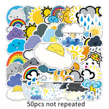 Load image into Gallery viewer, about:5.8-8.5cm(3.4&#39;&#39;) 50pcs not repeated weather waterproof stickers
