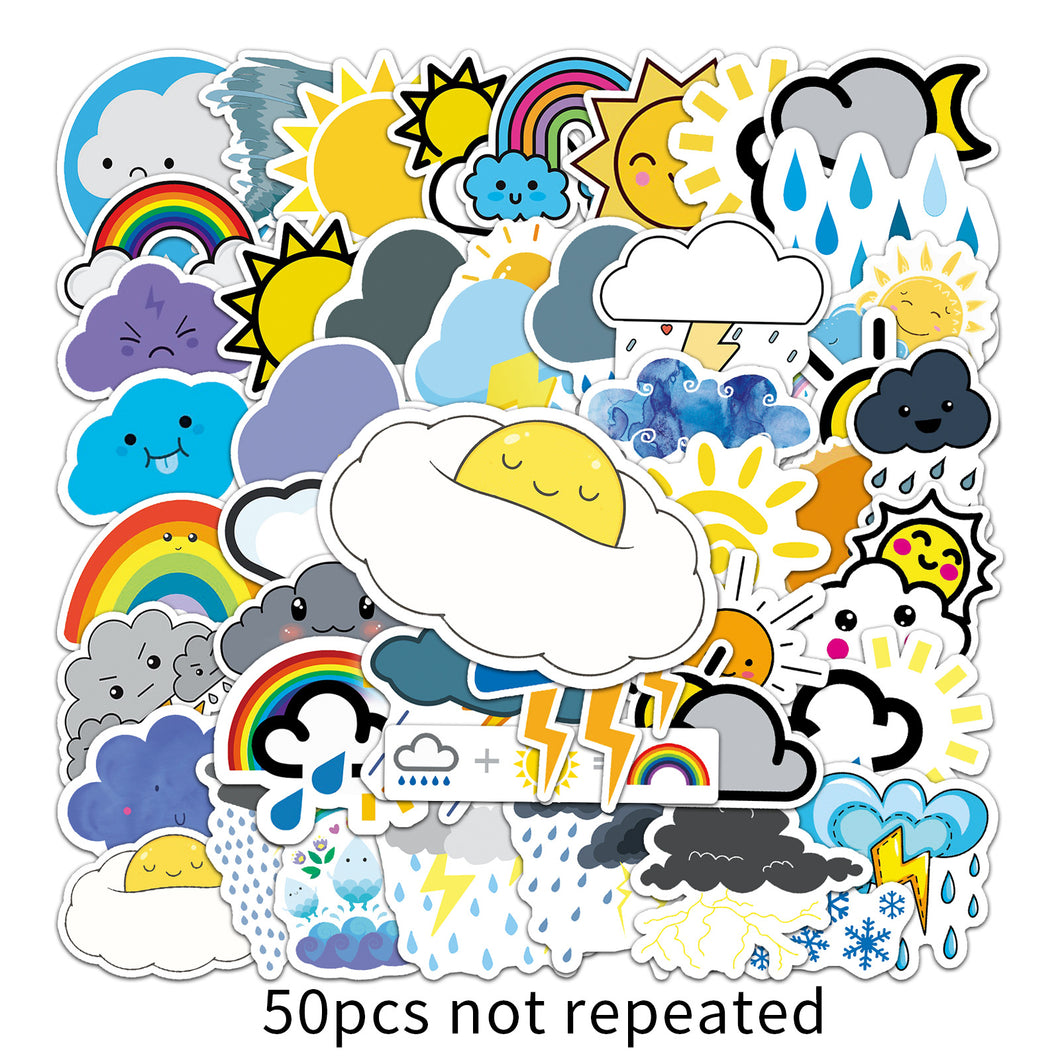 about:5.8-8.5cm(3.4'') 50pcs not repeated weather waterproof stickers