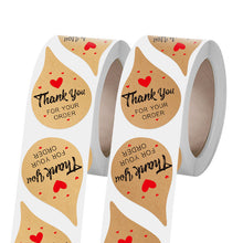 Load image into Gallery viewer, letters alphabet heart love valentines day teardrop-shaped sticker 500pieces/roll

