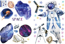 Load image into Gallery viewer, 30*45cm galaxy astronaut star starfish set bundle 4pcs/set cartoon spaceman wall sticker
