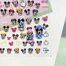 Load image into Gallery viewer, 13 * 8.3cm bowknot bows letters alphabet relief mickey series nail sticker
