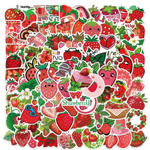 Load image into Gallery viewer, about:4-6cm 100 pcs cartoon cute strawberry stickers
