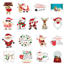 Load image into Gallery viewer, about 5-8cm 100pcs not repeated christmas series waterproof stickers
