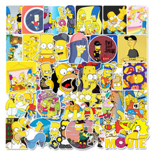Load image into Gallery viewer, about:5.5-8.5cm(3.4&#39;&#39;) 54pcs cartoon waterproof stickers

