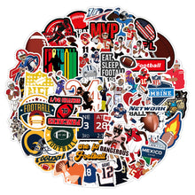 Load image into Gallery viewer, about 5-8cm(3.2&#39;&#39;) 50pcs football sports waterproof sticker
