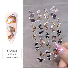 Load image into Gallery viewer, 6*10.5cm glitter magic color iridescent irregular shape nail sticker
