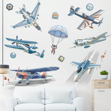 Load image into Gallery viewer, 30*90cm wall poster 2pcs/set combat aircraft parachute wall sticker

