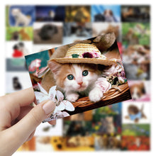 Load image into Gallery viewer, about:5cm waterproof dog heart love flower floral 50pcs cute animal postcard hand account stickers waterproof stickers
