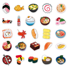 Load image into Gallery viewer, about:5.5-8.5cm 50pcs food series waterproof stickers
