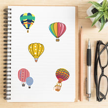 Load image into Gallery viewer, about:3-6cm color series waterproof 50 pcs cartoon hot air balloon doodle stickers
