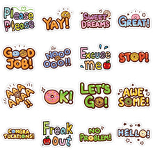 Load image into Gallery viewer, about 5-8cm 50pcs word waterproof stickers
