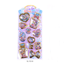 Load image into Gallery viewer, 195*90mm transparent sequins accessories 3D DIY cartoon stickers（Random sell）

