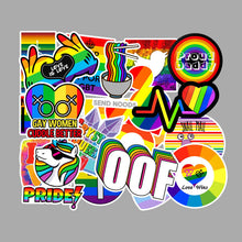 Load image into Gallery viewer, about:5-8cm 100 pcs rainbow stickers
