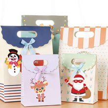 Load image into Gallery viewer, 13*19cmset bundle christmas day deer reindeer giraffe snowman christmas tree bowknot bows crutch christmas stockings glasses candy sweety present gift christmas sticker set (4 sheets/set)
