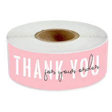 Load image into Gallery viewer, 75*25mm(3*1&#39;&#39;) thank you stickers (120 pcs/roll)
