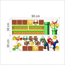Load image into Gallery viewer, 30*90cm wall poster 2pcs/set super mario wall sticker
