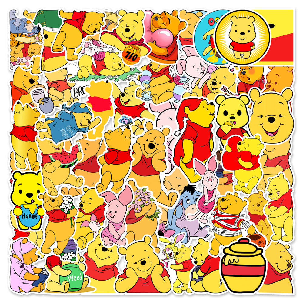 about:5-8cm yellow series 50pcs waterproof stickers