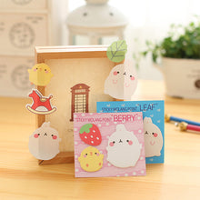Load image into Gallery viewer, 85*80mm rabbit bunny stationery strawberry leaf leaves tree paper products Sticky note
