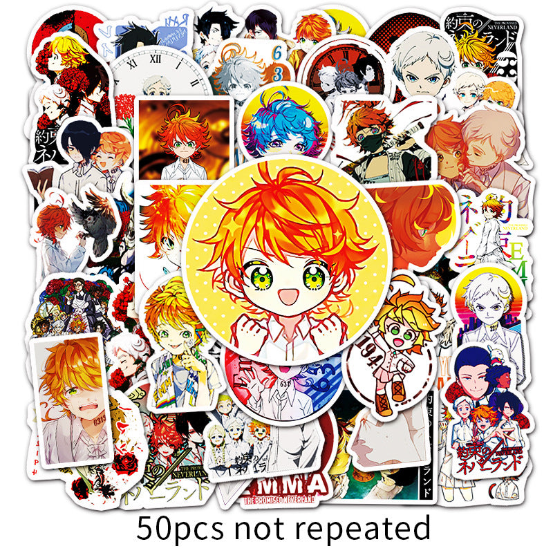 about:5.5-8.5cm 50pcs not repeated waterproof stickers