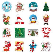 Load image into Gallery viewer, about 5-8cm 100pcs not repeated christmas series waterproof stickers
