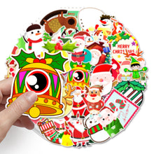 Load image into Gallery viewer, about:5.8-8.5cm 50 pcs christmas day series waterproof cartoon stickers
