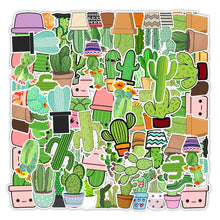 Load image into Gallery viewer, about:3-5.5cm the cactus green series 50 pcs cactus graffiti stickers

