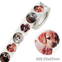 Load image into Gallery viewer, 25mm cartoon animal copper sticker (500pcs/roll)

