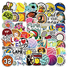 Load image into Gallery viewer, about 4-6cm(2.4&#39;&#39;) 50pcs/pack ball sports waterproof sticker
