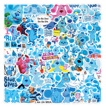 Load image into Gallery viewer, about:5-7cm waterproof blue series dog puppy 50pcs not repeated blue clues series stickers
