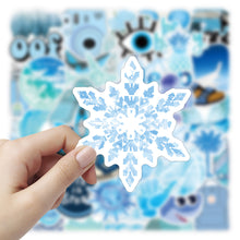 Load image into Gallery viewer, about 5-7cm(2.8&#39;&#39;) 50pcs not repeated  blue series waterproof stickers
