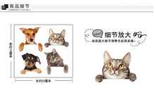 Load image into Gallery viewer, 20x19cm cartoon cat dog sticker wall sticker(4patterns/piece)
