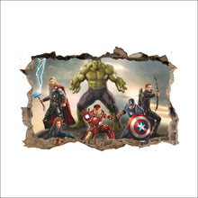 Load image into Gallery viewer, 50*70cm wall poster 3d captain america hulk wall sticker
