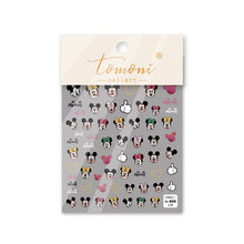 Load image into Gallery viewer, 13 * 8.3cm bowknot bows letters alphabet relief mickey series nail sticker
