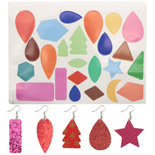 Load image into Gallery viewer, 22*16.7cm handmade mould template DIY plain geometric pattern earrings stickers
