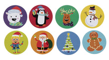 Load image into Gallery viewer, diameter2.5cm(1&#39;&#39;) Christmas sticker（500pieces/roll）
