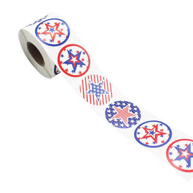 3.8cm american usa fourth of july independence day stickers (500 pcs/roll)