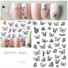 Load image into Gallery viewer, about:9.4*6.3cm nail art nailartkit butterfly waterproof butterfly series waterproof nail stickers
