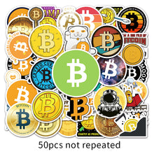Load image into Gallery viewer, about:5.8-8.5cm waterproof letters alphabet geometric patterns astronaut bitcoin 50pcs not repeated bitcoin commemorative coin series waterproof stickers
