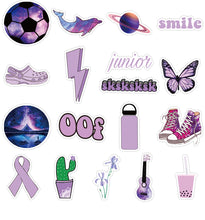 Load image into Gallery viewer, about 5-8cm(3.2&#39;&#39;) 50pcs purple series waterproof stickers
