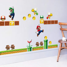 Load image into Gallery viewer, 30*90cm wall poster 2pcs/set super mario wall sticker
