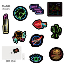 Load image into Gallery viewer, 10*10cm neon lamp waterproof stickers(50pcs/pack)

