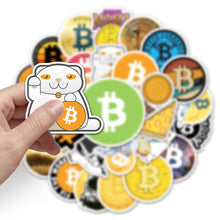 Load image into Gallery viewer, about:5.8-8.5cm waterproof letters alphabet geometric patterns astronaut bitcoin 50pcs not repeated bitcoin commemorative coin series waterproof stickers

