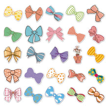 Load image into Gallery viewer, about:5.8-8.5cm 50pcs not repeated bowknot waterproof stickers
