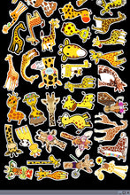 Load image into Gallery viewer, size about:10*10cm 50 pcs giraffe cartoon waterproof stickers
