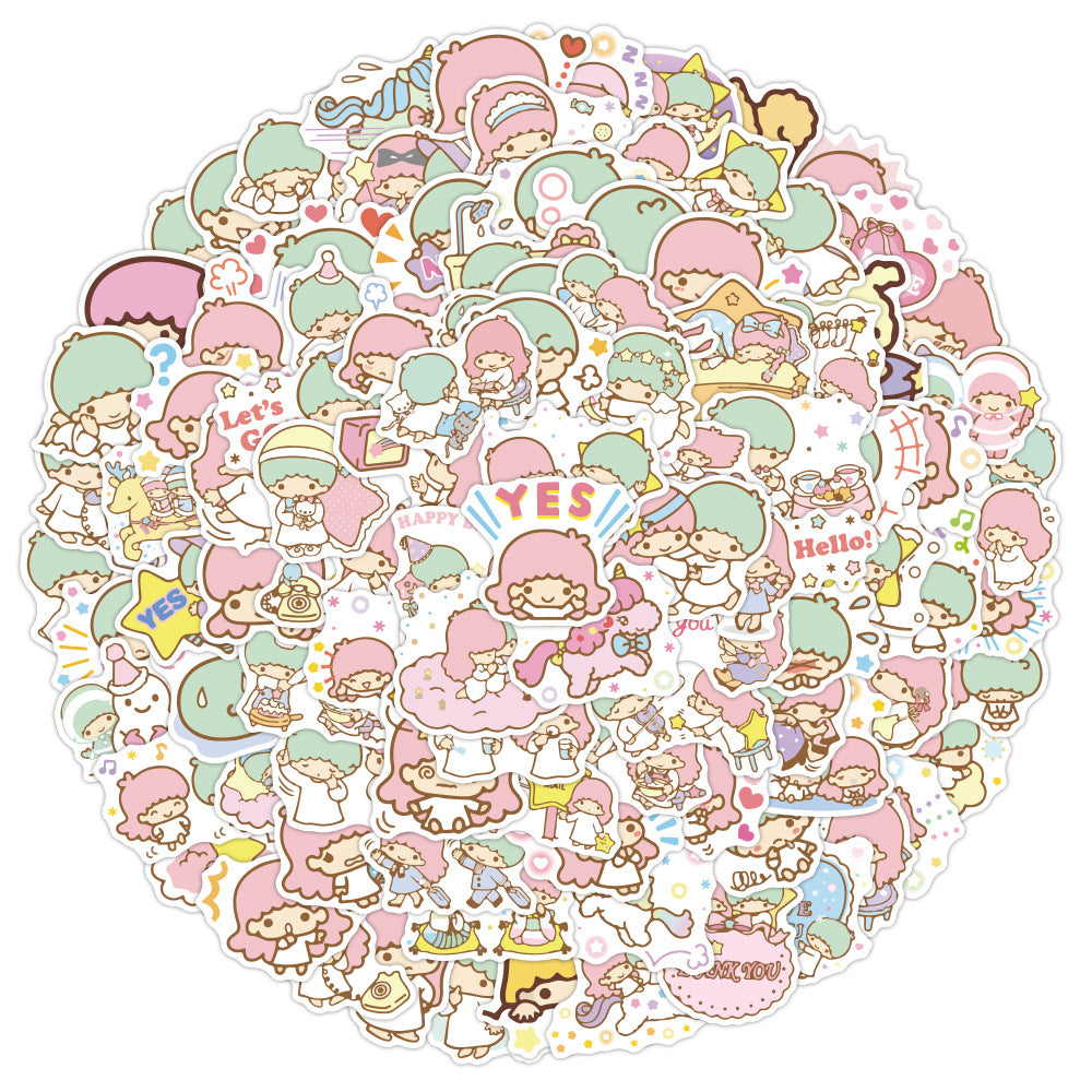 about:5-8cm 100pcs not repeated cartoon waterproof stickers