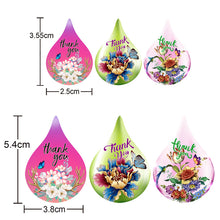 Load image into Gallery viewer, teardrop-shaped thank you letters alphabet flower floral sticker 500pieces/roll
