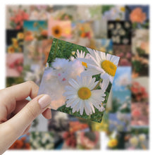 Load image into Gallery viewer, about:5cm flower floral sunflower 50pcs flower landscape series hand account stickers waterproof stickers
