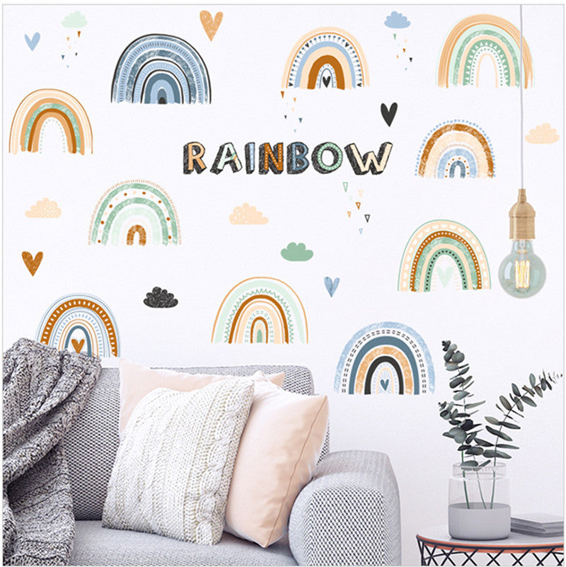 30*80cm(11.8*31.5'') love clouds rainbow wall stickers