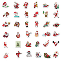 Load image into Gallery viewer, about:3-6cm christmas holiday decorations santa claus graffiti suitcase laptop waterproof stickers
